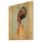 Designart - Portrait of Afro American Woman With Turban II - Modern Print on Natural Pine Wood